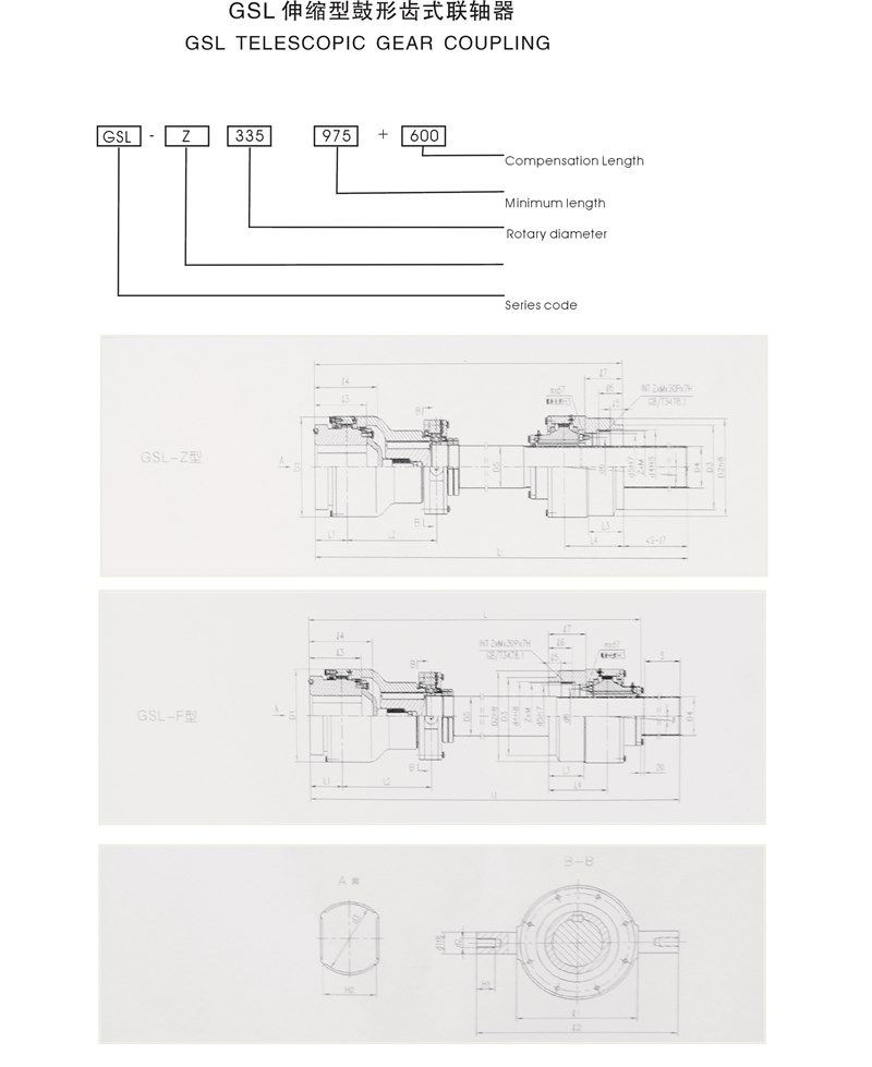 GSL-Z/F貫穿式（正反裝）鼓形齒聯(lián)軸器